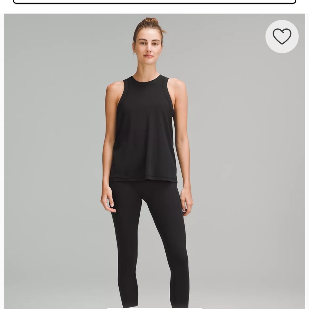 Lululemon jersey training tank top size 4 black. Never worn. ￼
